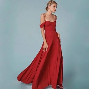 REFORMATION Poppy Maxi Dress Red